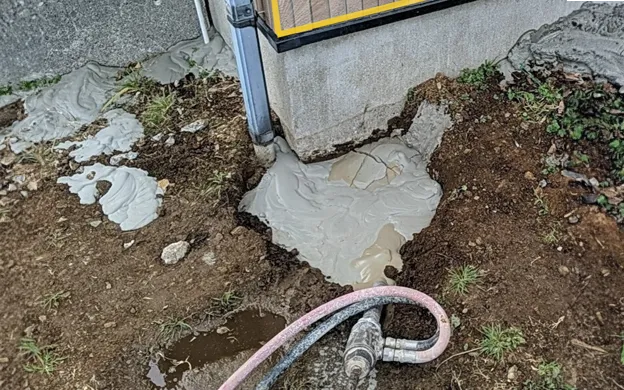 地盤ロック工法　地盤改良画像